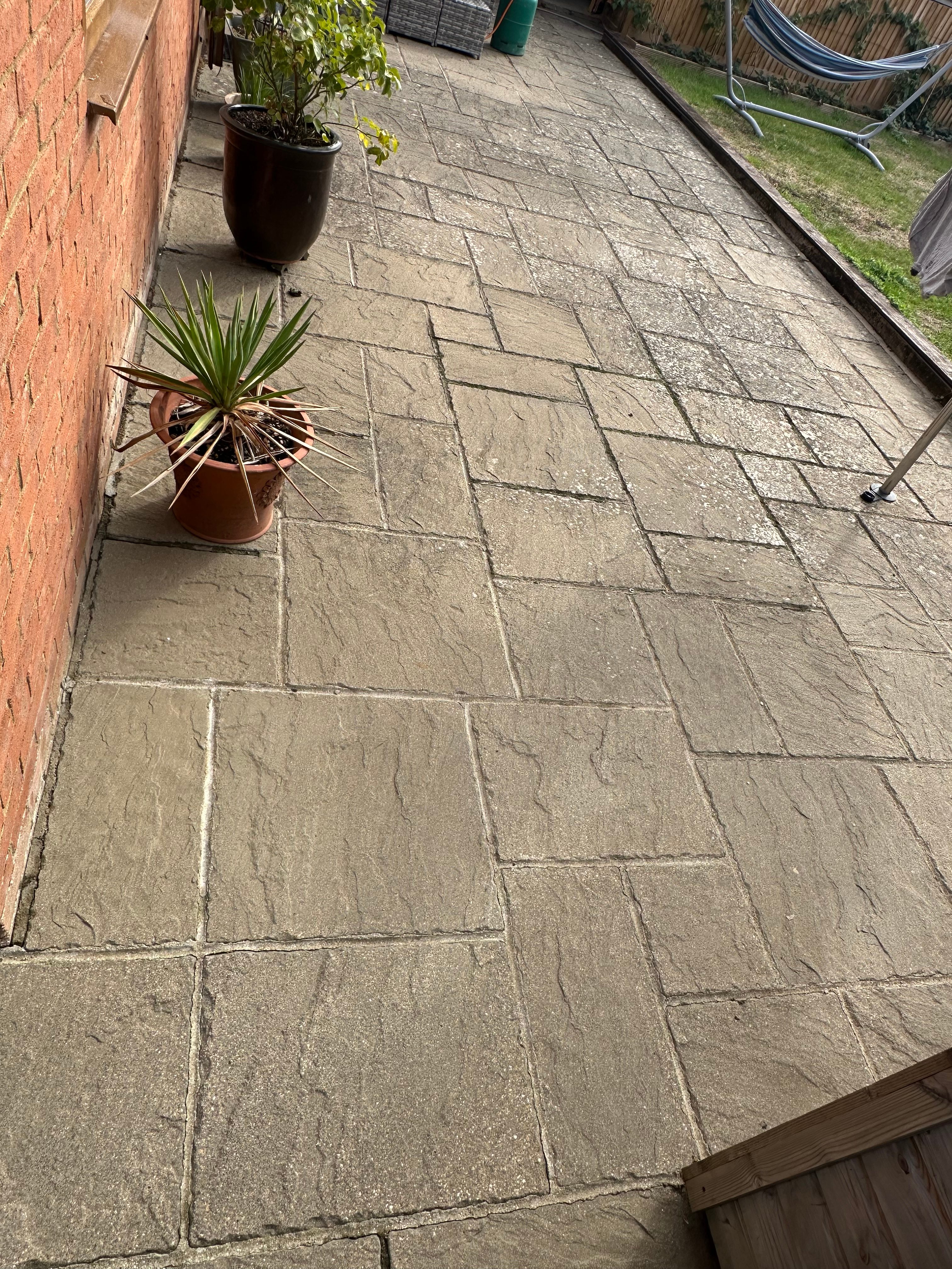 Garden patio — before cleaning