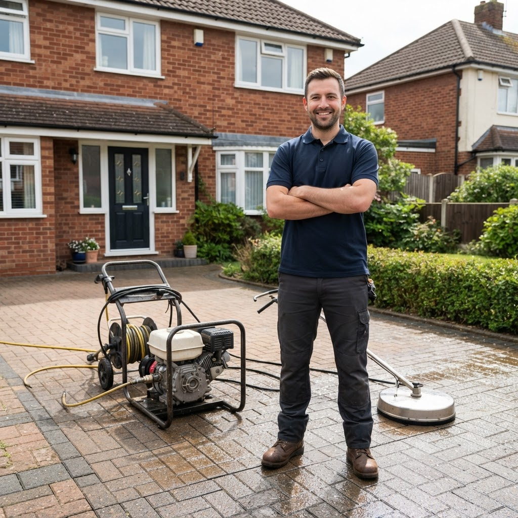 Clearway Solutions exterior cleaning specialist with professional equipment